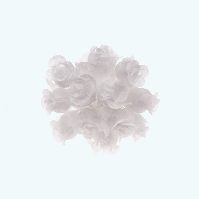 2.5" Diameter Poly Roses 12X12 | White/ White
